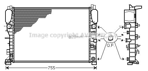 AVA QUALITY COOLING Радиатор, охлаждение двигателя MS2341